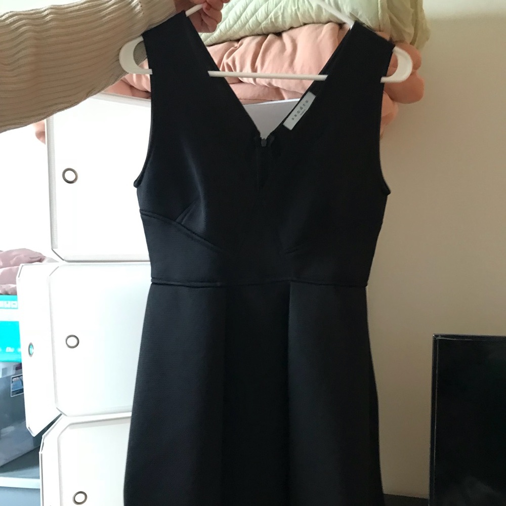 Sandro V-neck short dress.